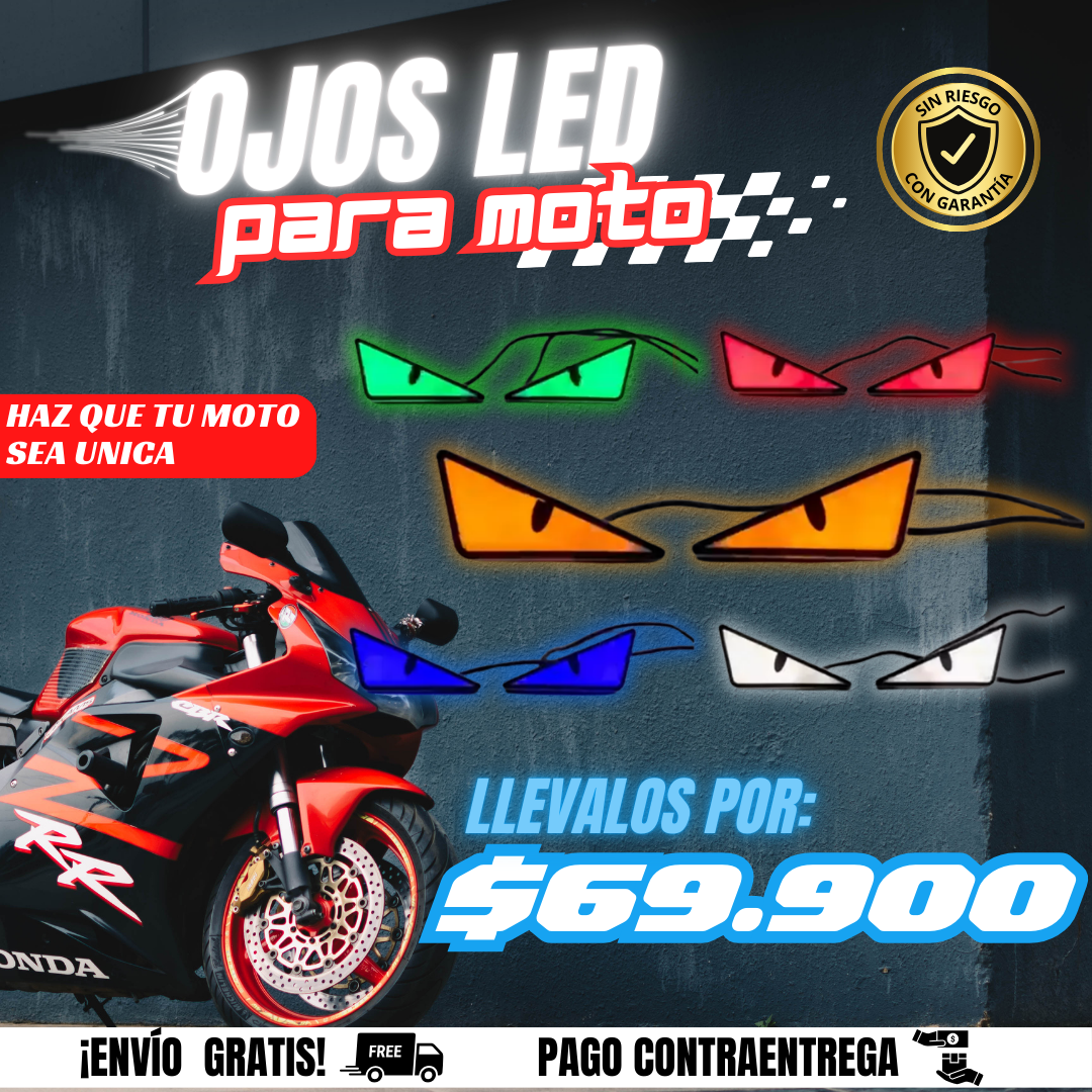 PAR DE OJOS LUCES LED PARA MOTO l FlashRider + ENVIO GRATIS🎁
