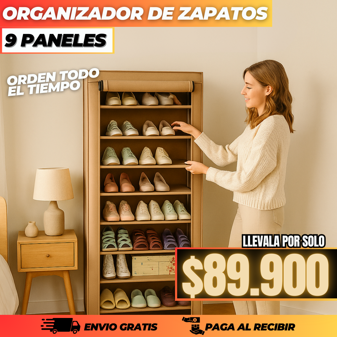 ORGANIZADOR DE ZAPATOS 9 NIVELES + ENVIO GRATIS🎁
