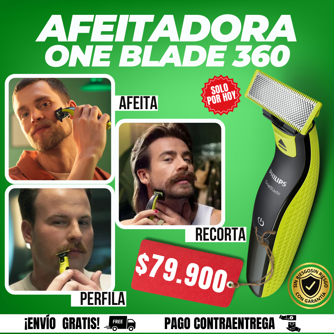 ONE BLADE 360 - UN AFEITADO SUAVE Y SIN CORTES