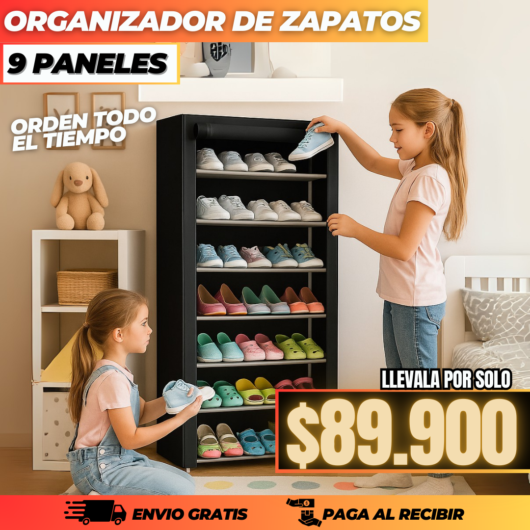 ORGANIZADOR DE ZAPATOS 9 NIVELES + ENVIO GRATIS🎁