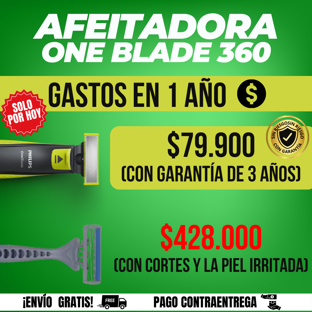 ONE BLADE 360 - UN AFEITADO SUAVE Y SIN CORTES